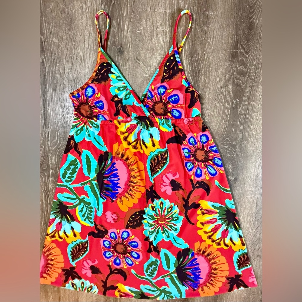Lucky Brand, Vibrant Boho Floral Mini Swim Dress - Size S/M